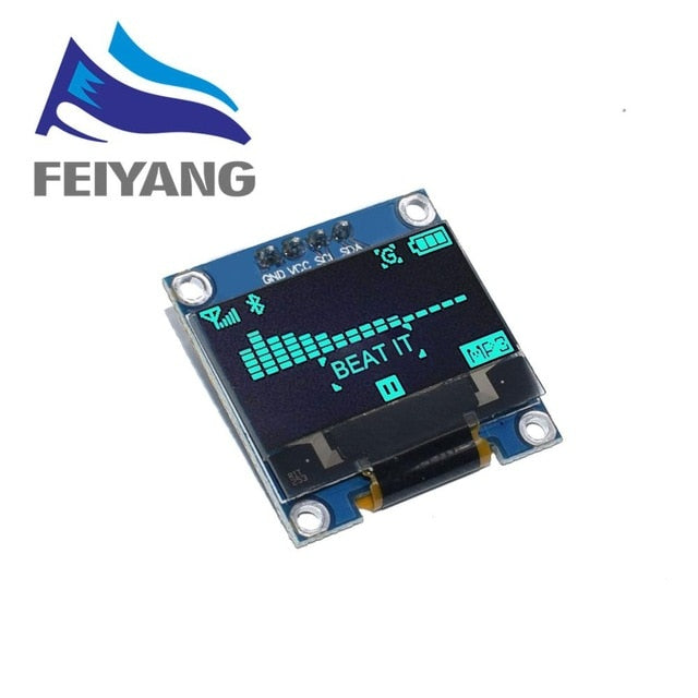 4pin 7pin White/Blue/Yellow Blue color 0.96 inch 128X64  OLED Display Module For Arduino 0.96" IIC I2C SPI Communicate