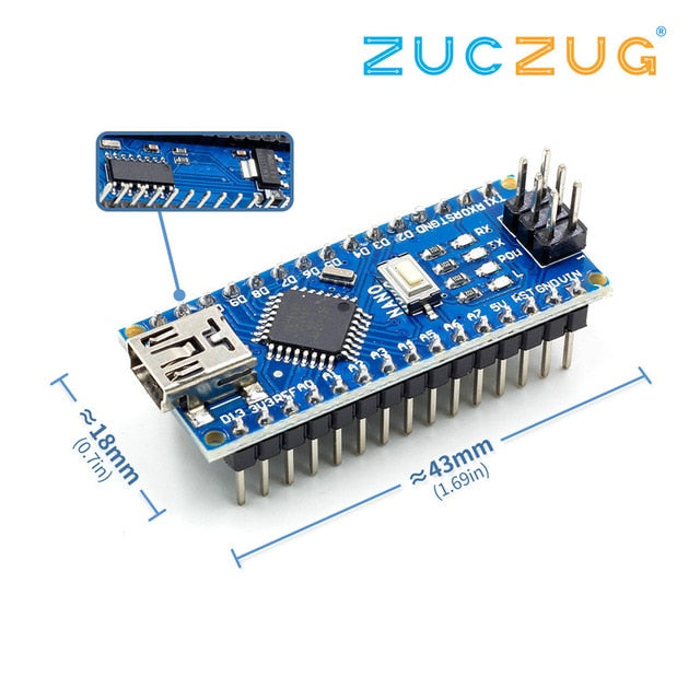 Nano Mini USB With the bootloader compatible Nano 3.0 controller CH340 USB driver 16Mhz Nano v3.0 ATMEGA328P/168P for arduino