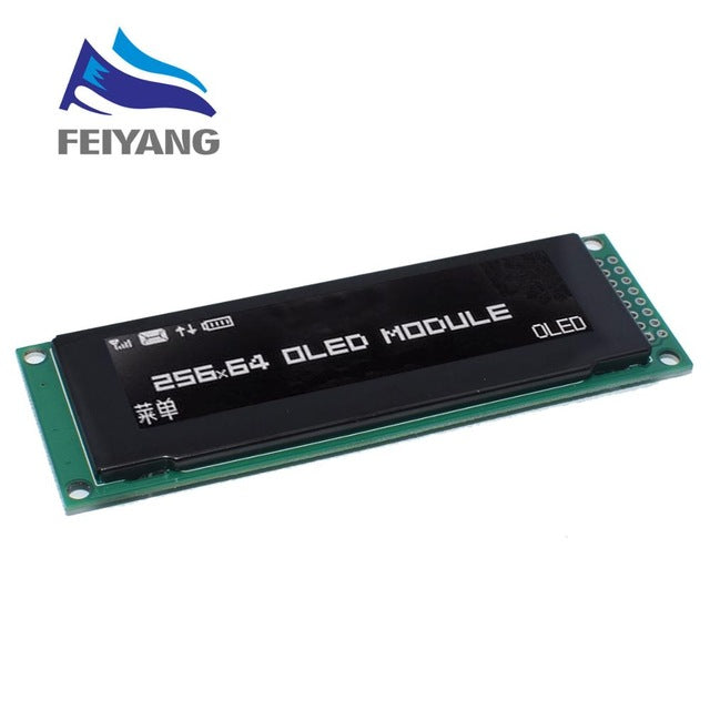 NEW OLED Display 2.8" 256*64 25664 Dots Graphic LCD Module Display Screen LCM Screen SSD1322 Controller Support SPI