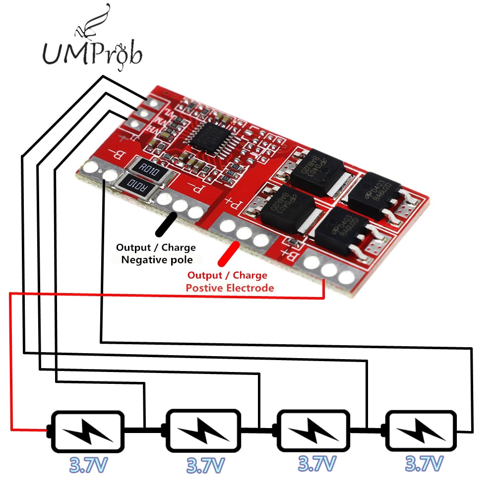 4S 30A  14.4V 14.8V 16.8V Current Li-ion Lithium Battery 18650 BMS Charger Protection Board