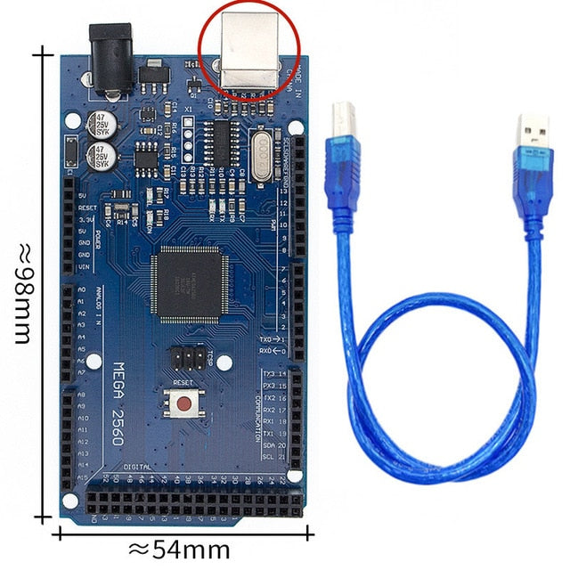 MEGA2560 MEGA 2560 R3 (ATmega2560-16AU CH340G) AVR USB board Development board MEGA2560 for arduino