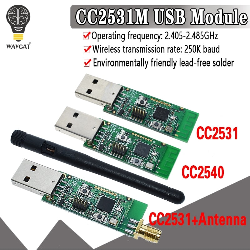 Wireless Zigbee CC2531 Sniffer Bare Board Packet Protocol Analyzer Module USB Interface Dongle Capture Packet Module