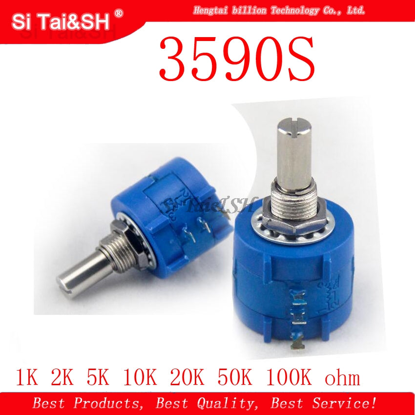 1pcs/lot 3590S 1K 2K 5K 10K 20K 50K 100K ohm Precision Potentiometer Adjustable Resistor 3590 102 103 502 103 203 503 104