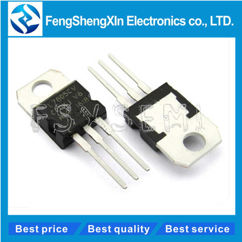 10pcs/lot New L7805CV voltage regulator TO-220 L7805 7805 5V POSITIVE VOLTAGE REGULATORS