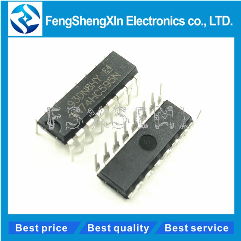 10pcs/lot SN74HC595N 74HC595 74HC595N DIP-16 8BIT SHIFT REGISTERS WITH 3 STATE OUTPUT REGISTERS IC