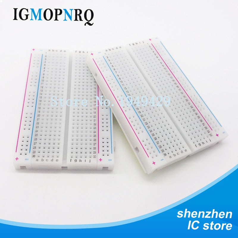 breadboard 400 points Solderless proto board 400 comtacts transparent protoboard